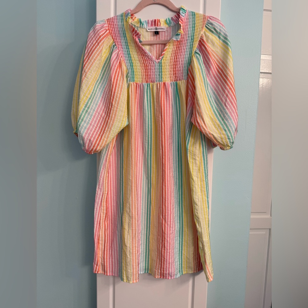 Michelle McDowell striped dress